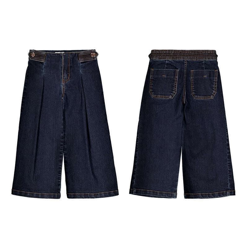 Pantalón tejano wide leg superoscuro - Imagen 6