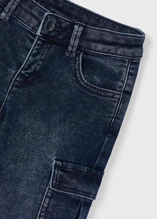 Pantalón vaquero cargo blue black - Imagen 6