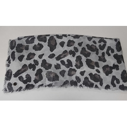 Pañuelo animal print gris - Imagen 1