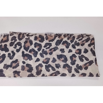 Pañuelo animal print marrón - Imagen 1