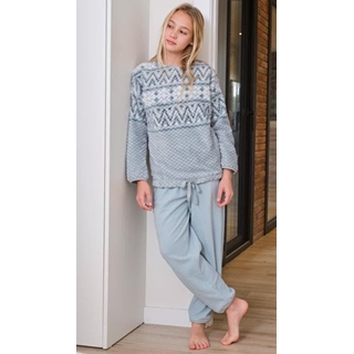 Pijama coralina cenefa verde - Imagen 1