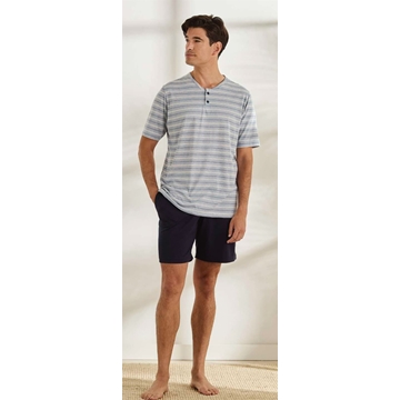 Pijama corto azul - Imagen 1