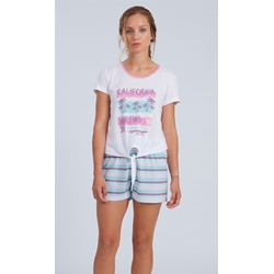Pijama corto rayas - Imagen 1