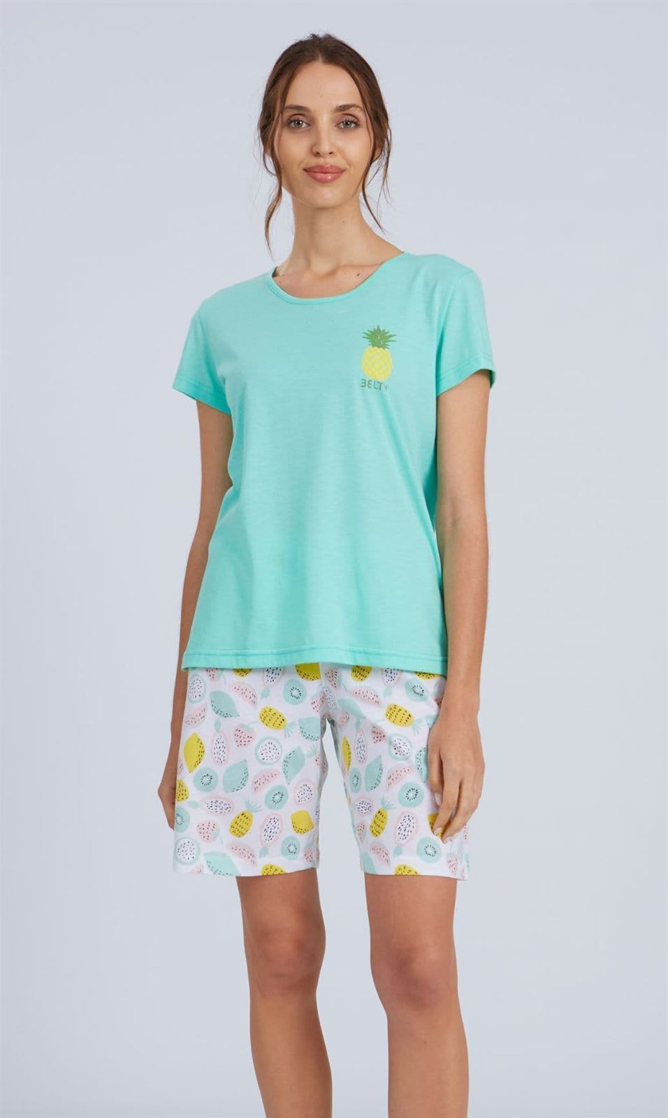 Pijama corto verde - Imagen 1