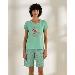 Pijama corto verde - Imagen 1