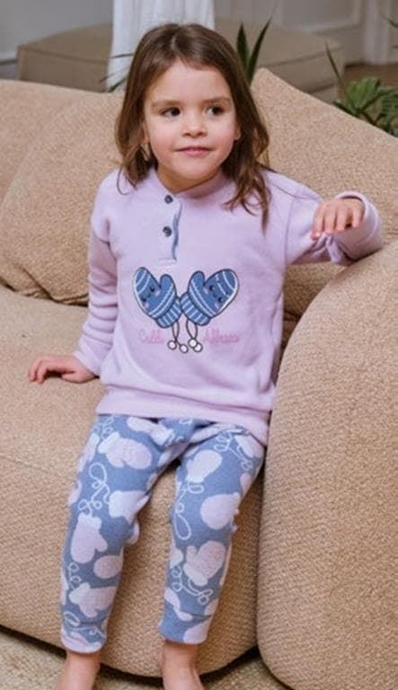 Pijama manoplas lila - Imagen 1