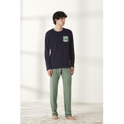 Pijama marino-verde - Imagen 1