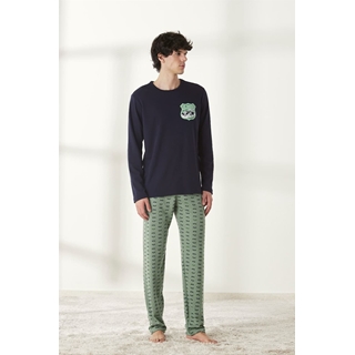 Pijama marino-verde - Imagen 1