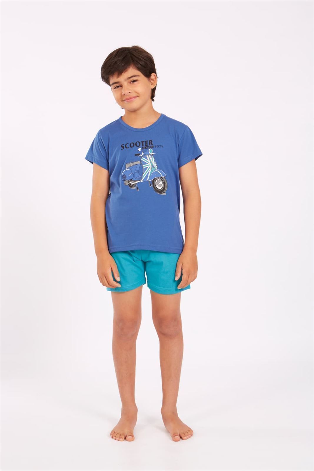 Pijama  niño corto azul - Imagen 1