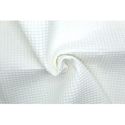 Piqué Waffle algodón 100% blanco - Imagen 1