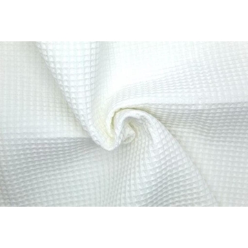 Piqué Waffle algodón 100% blanco - Imagen 1