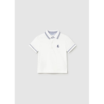 Polo combinado blanco - Imagen 2