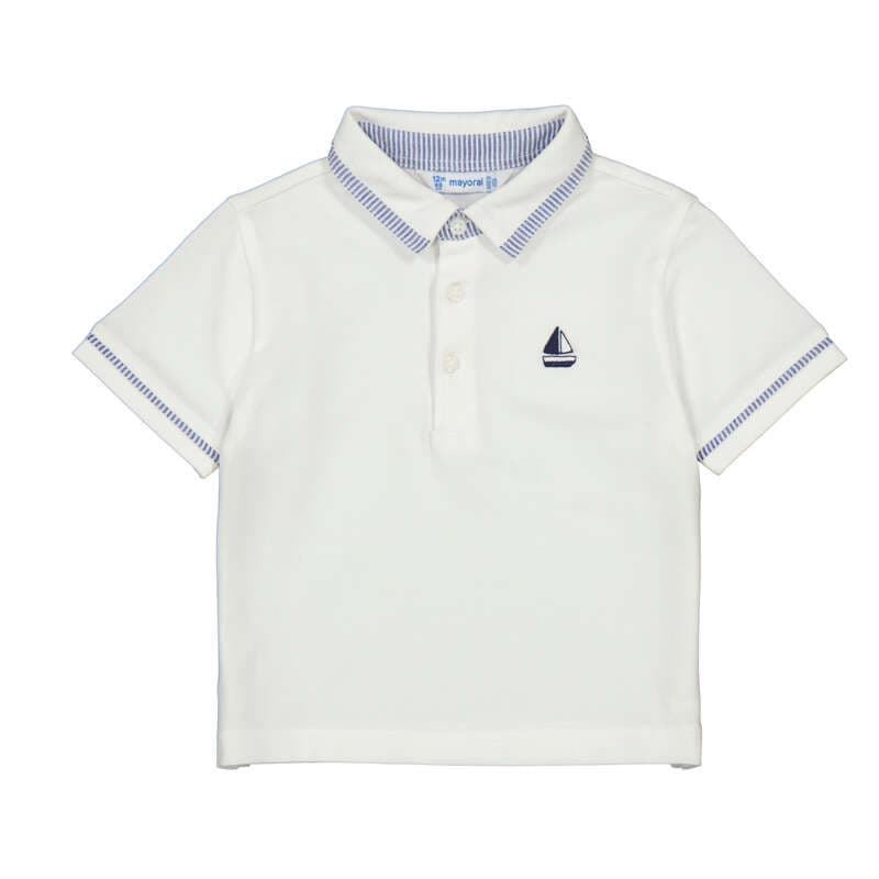 Polo combinado blanco - Imagen 5