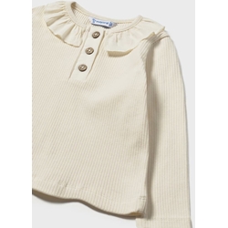 Polo manga larga canalé macchiato - Imagen 1