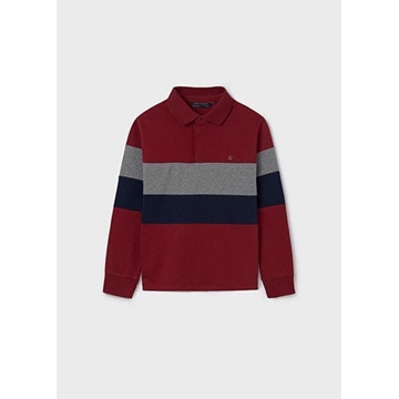 Polo manga larga combinado wine - Imagen 2