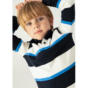 Polo manga larga rayas azul - Imagen 2