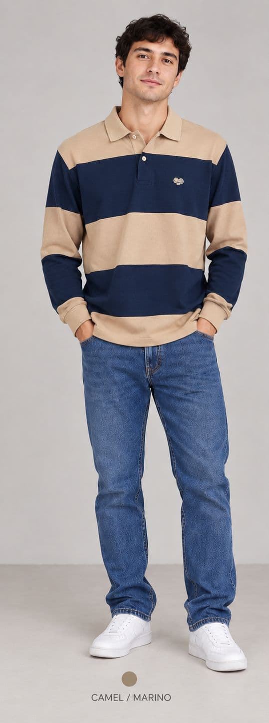 Polo marino-camel - Imagen 1