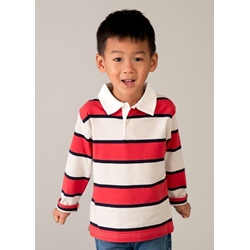 Polo rayas tomate - Imagen 1