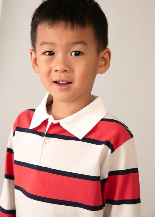Polo rayas tomate - Imagen 2