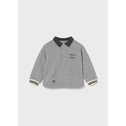 Pullover bordado ceniza - Imagen 1