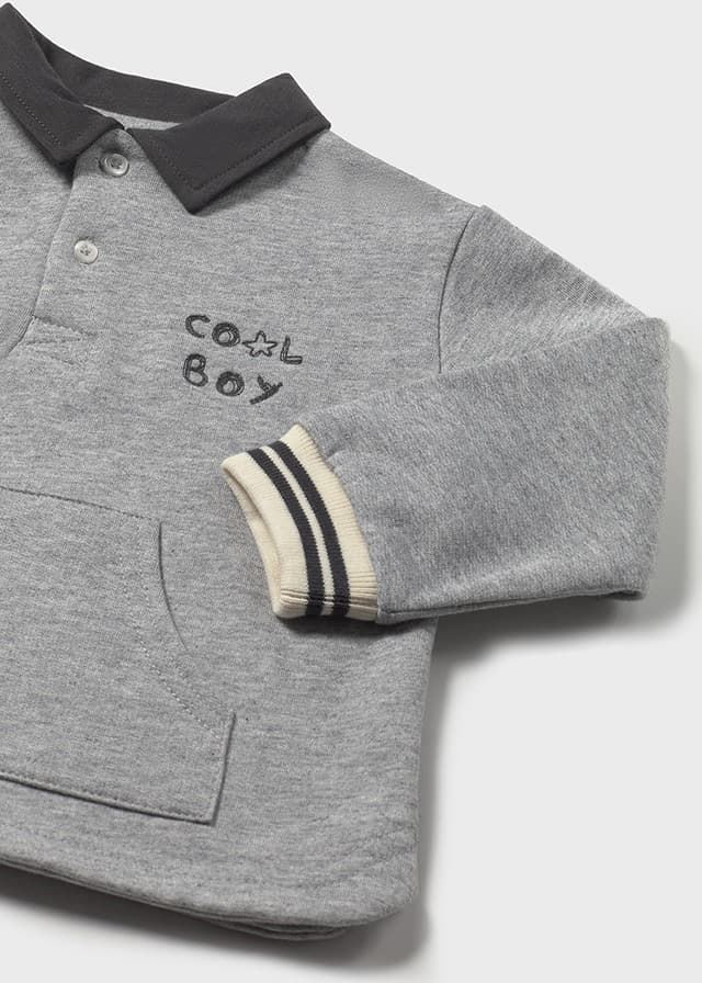 Pullover bordado ceniza - Imagen 3