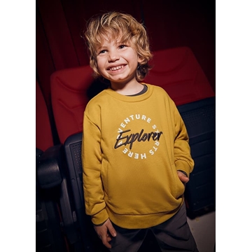 Pullover bordado mostaza - Imagen 1