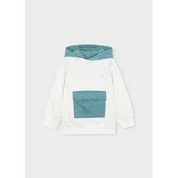 Pullover combinado nata-alga - Imagen 1