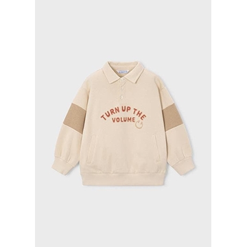 Pullover cuello polo piedra - Imagen 2