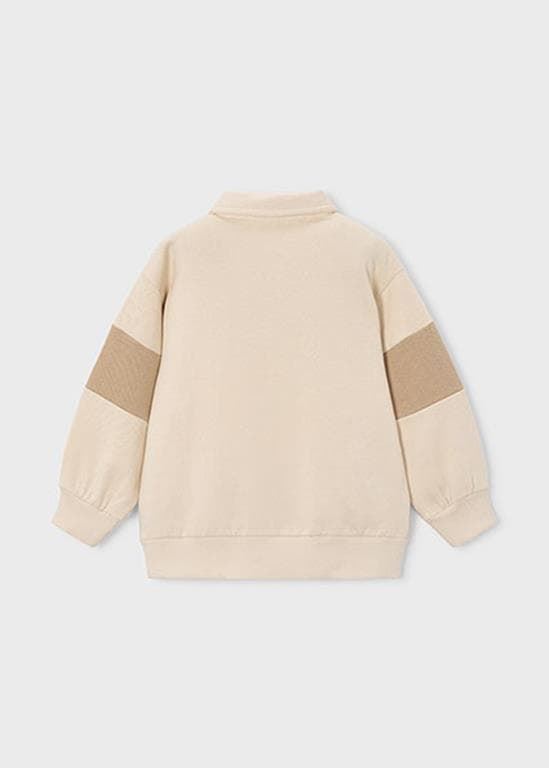Pullover cuello polo piedra - Imagen 3