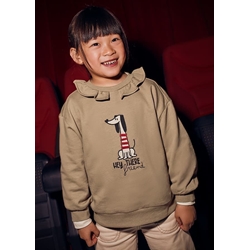 Pullover cuello volante camel - Imagen 1