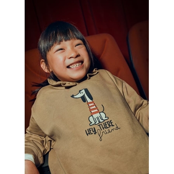 Pullover cuello volante camel - Imagen 2