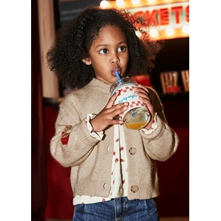 Rebeca tricot sésamo-rojo - Imagen 1