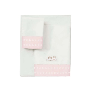 Sábana cuna rosa baby - Imagen 1