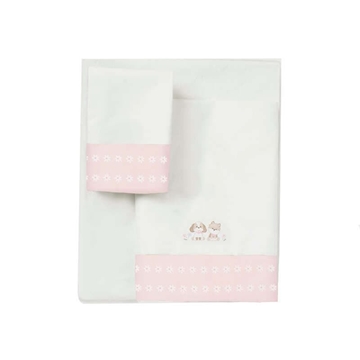 Sábana cuna rosa baby - Imagen 1