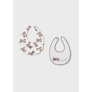 Set 2 baberos crudo-blue - Imagen 1