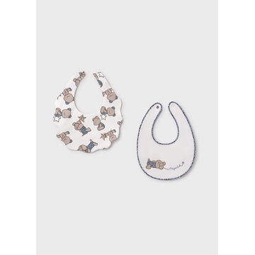 Set 2 baberos crudo-blue - Imagen 1