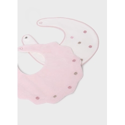 Set 2 baberos rosa-baby - Imagen 2