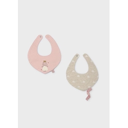 Set 2 baberos rosa baby - Imagen 1