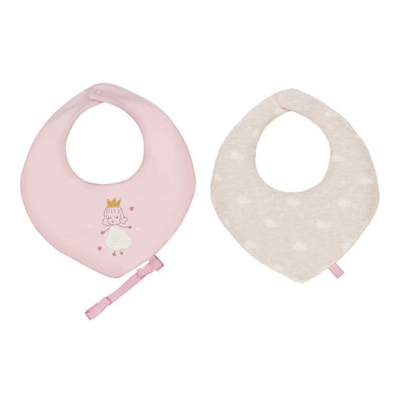Set 2 baberos rosa baby - Imagen 4