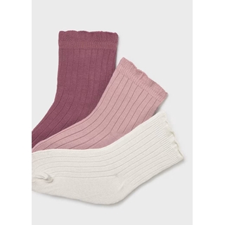 Set 3 calcetines canalé cuarzo - Imagen 2