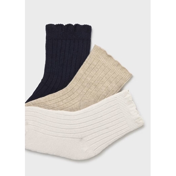 Set 3 calcetines canalé marino - Imagen 2