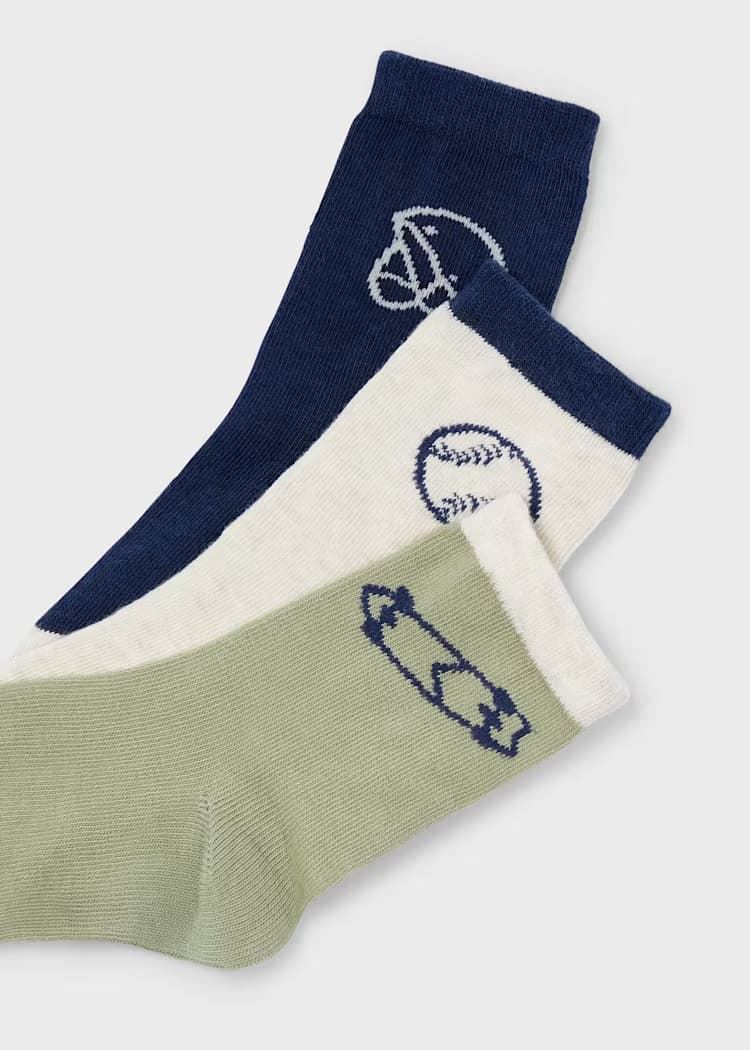Set 3 calcetines dinos pistacho - Imagen 2