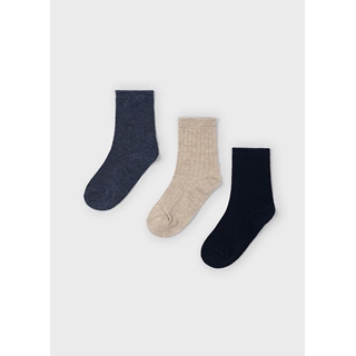 Set 3 calcetines lisos marino - Imagen 1