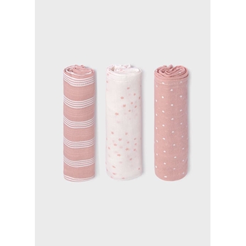 Set 3 gasas misty pink - Imagen 1