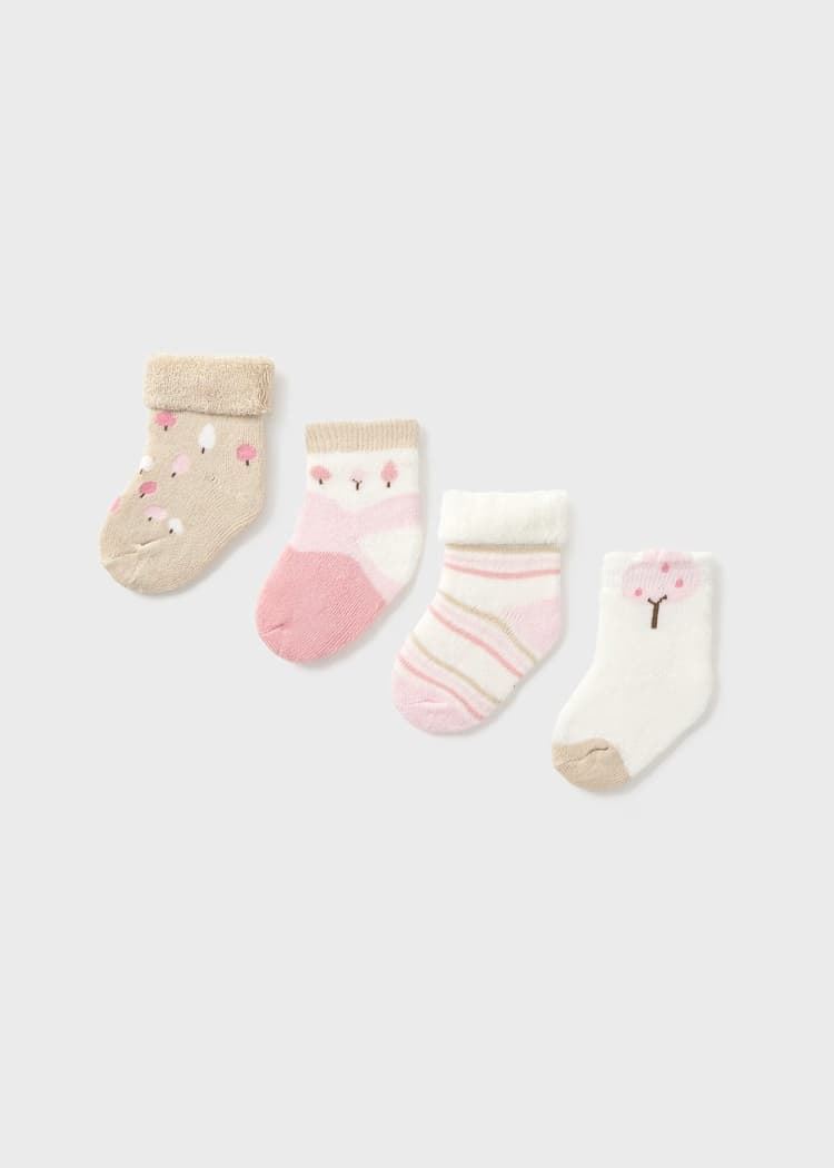 Set 4 calcetines rosa-cuarzo - Imagen 1