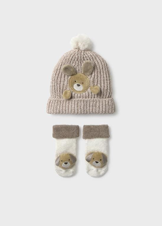 Set gorro-calcetines moca - Imagen 1