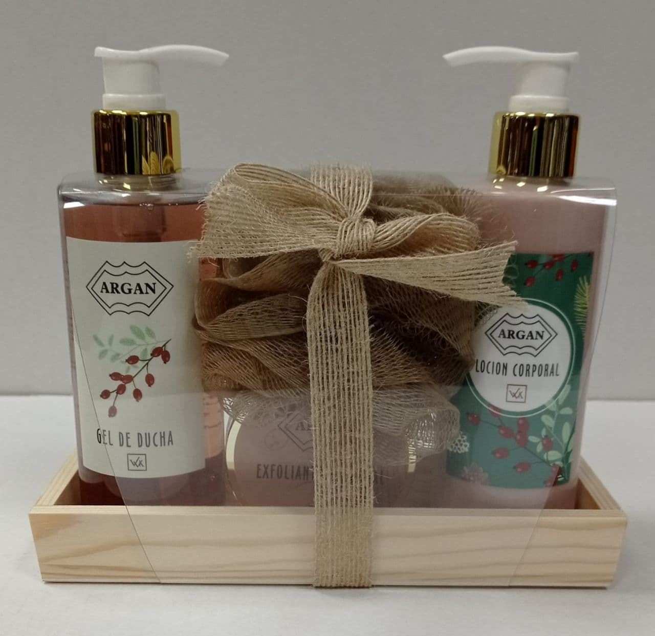 Set spa argan en bandeja de madera - Imagen 1