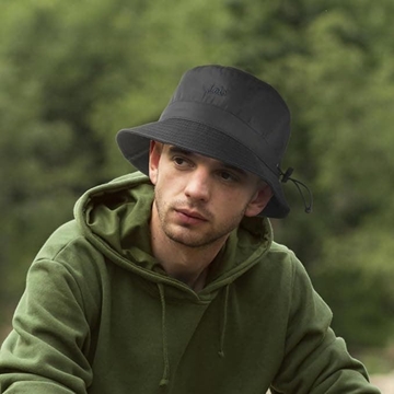 Sombrero pescador impermeable negro - Imagen 1