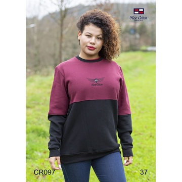 Sudadera negro-granate - Imagen 1
