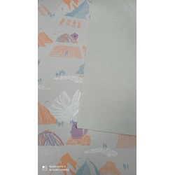 Tela impermeable con forro polar de osos y montañas - Imagen 2